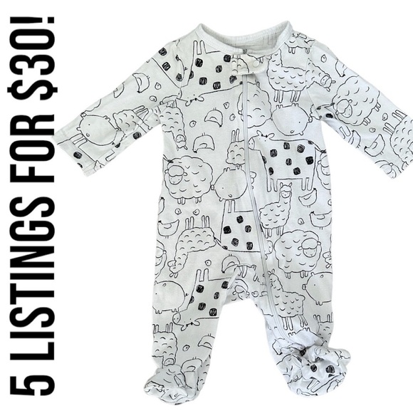 Carter’s 3 month baby boy zip footies - Picture 1 of 7